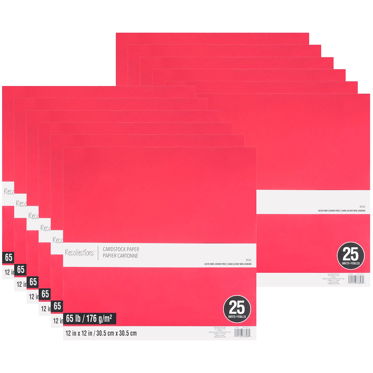 12 Packs: 25 ct. (300 total) 12" x 12" Cardstock Paper by Recollections™
